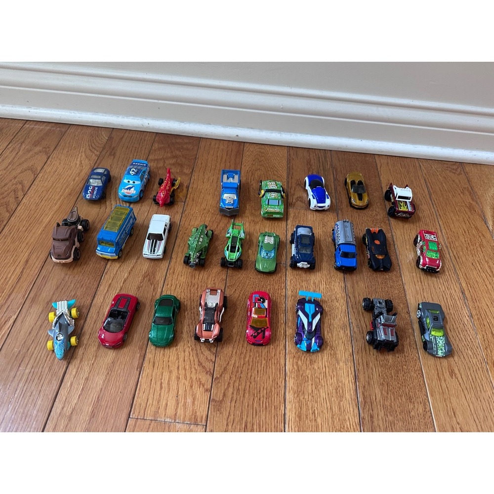 Lot of 26 Toy Cars Hot Wheels Matchbox and More Diecast Vehicles